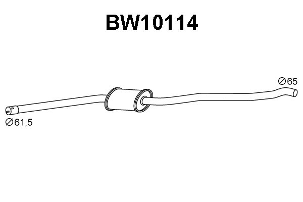 BW10114 VENEPORTE Предглушитель выхлопных газов (фото 1)
