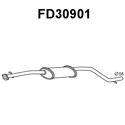 FD30901 VENEPORTE Предглушитель выхлопных газов (фото 1)