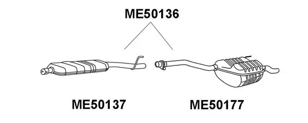 ME50137 VENEPORTE Предглушитель выхлопных газов (фото 1)