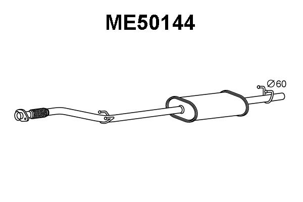 ME50144 VENEPORTE Предглушитель выхлопных газов (фото 1)