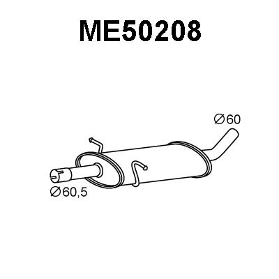 ME50208 VENEPORTE Предглушитель выхлопных газов (фото 1)