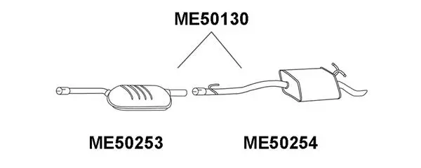 ME50253 VENEPORTE Предглушитель выхлопных газов (фото 1)