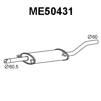 ME50431 VENEPORTE Предглушитель выхлопных газов (фото 1)