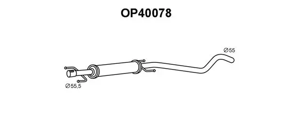 OP40078 VENEPORTE Предглушитель выхлопных газов (фото 1)