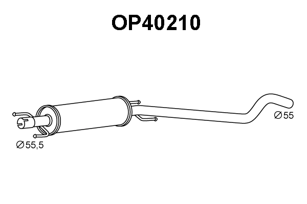 OP40210 VENEPORTE Предглушитель выхлопных газов (фото 1)