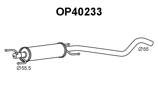 OP40233 VENEPORTE Предглушитель выхлопных газов (фото 1)
