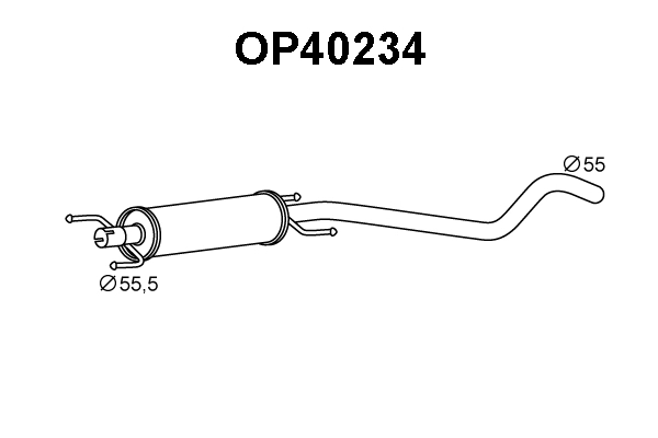 OP40234 VENEPORTE Предглушитель выхлопных газов (фото 1)