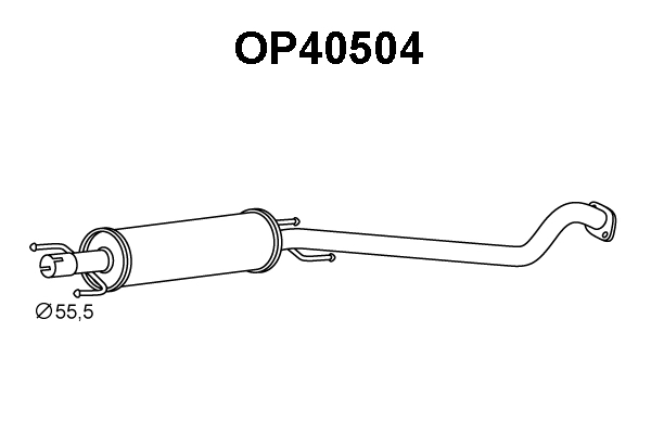 OP40504 VENEPORTE Предглушитель выхлопных газов (фото 1)