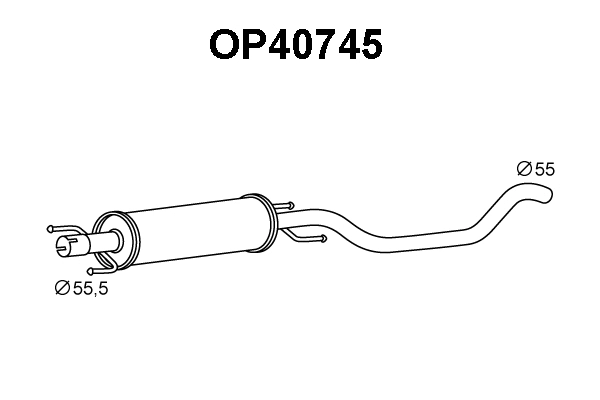 OP40745 VENEPORTE Предглушитель выхлопных газов (фото 1)