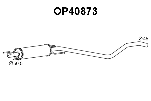 OP40873 VENEPORTE Предглушитель выхлопных газов (фото 1)