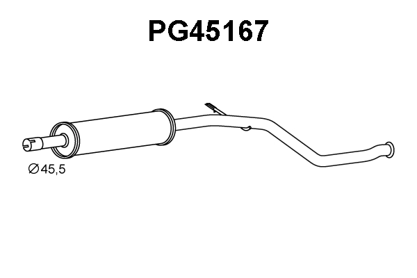 PG45167 VENEPORTE Предглушитель выхлопных газов (фото 1)