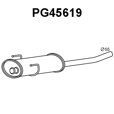 PG45619 VENEPORTE Предглушитель выхлопных газов (фото 1)