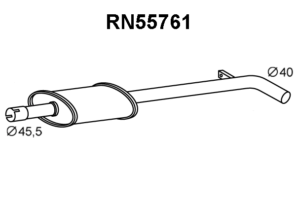 RN55761 VENEPORTE Предглушитель выхлопных газов (фото 1)