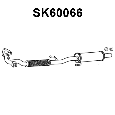 SK60066 VENEPORTE Предглушитель выхлопных газов (фото 1)