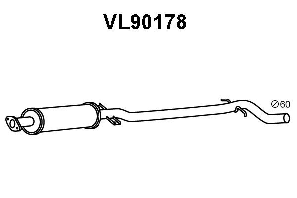 VL90178 VENEPORTE Предглушитель выхлопных газов (фото 1)