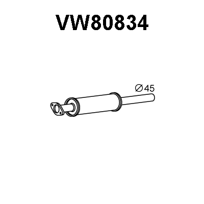 VW80834 VENEPORTE Предглушитель выхлопных газов (фото 1)