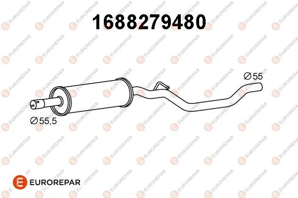 1688279480 EUROREPAR Предглушитель выхлопных газов (фото 1)