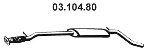 03.104.80 EBERSPÄCHER Средний глушитель выхлопных газов (фото 1)