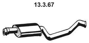 13.3.67 EBERSPÄCHER Средний глушитель выхлопных газов (фото 1)