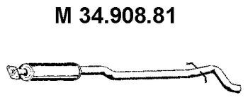 34.908.81 EBERSPÄCHER Средний глушитель выхлопных газов (фото 1)