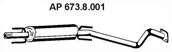 673.8.001 EBERSPÄCHER Средний глушитель выхлопных газов (фото 1)