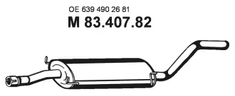 83.407.82 EBERSPÄCHER Средний глушитель выхлопных газов (фото 1)