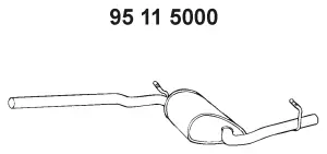 95 11 5000 EBERSPÄCHER Средний глушитель выхлопных газов (фото 1)