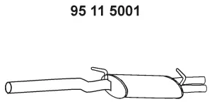 95 11 5001 EBERSPÄCHER Средний глушитель выхлопных газов (фото 1)