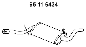 95 11 6434 EBERSPÄCHER Средний глушитель выхлопных газов (фото 1)