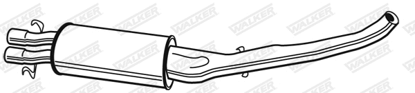 02191 WALKER Средний глушитель выхлопных газов (фото 1)