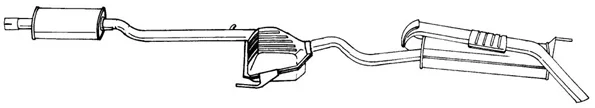 SG13632 AKS DASIS Глушитель выхлопных газов средний/конечный/задняя банка (фото 1)