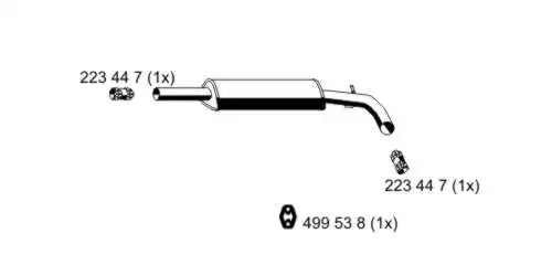 112246 ERNST Средний глушитель выхлопных газов (фото 1)