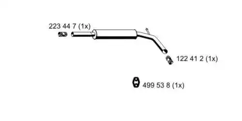 131025 ERNST Средний глушитель выхлопных газов (фото 1)