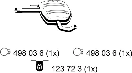 133036 ERNST Средний глушитель выхлопных газов (фото 1)