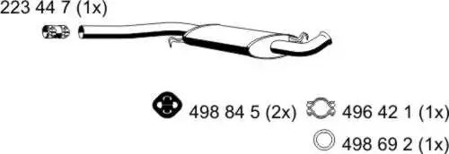 204026 ERNST Средний глушитель выхлопных газов (фото 1)
