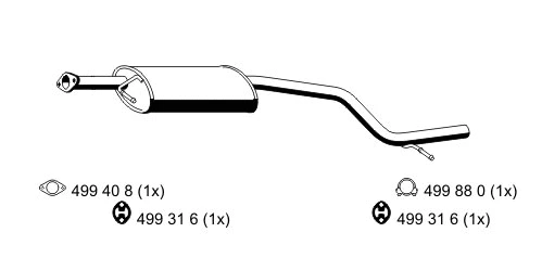 344098 ERNST Средний глушитель выхлопных газов (фото 1)