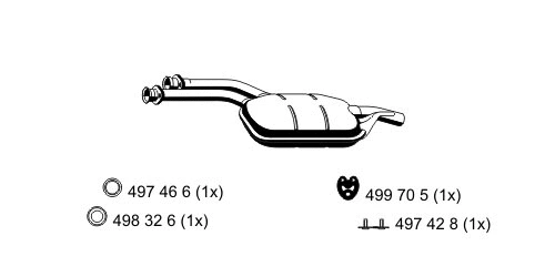 374286 ERNST Средний глушитель выхлопных газов (фото 1)