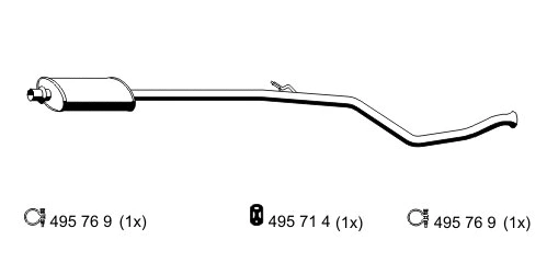 505024 ERNST Средний глушитель выхлопных газов (фото 1)