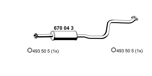 670043 ERNST Средний глушитель выхлопных газов (фото 1)