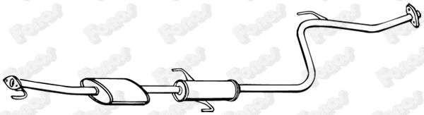 614716 FONOS Средний глушитель выхлопных газов (фото 1)