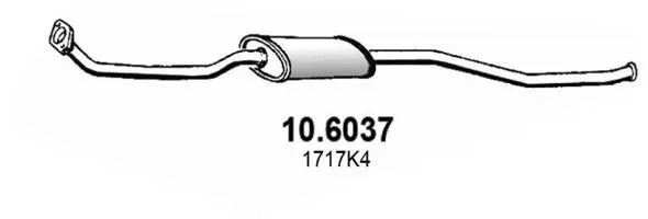 10.6037 ASSO Средний глушитель выхлопных газов (фото 1)