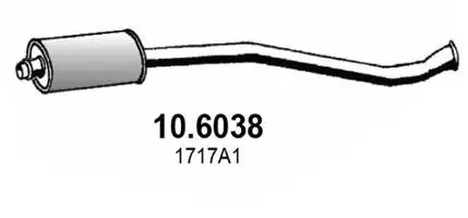 10.6038 ASSO Средний глушитель выхлопных газов (фото 1)