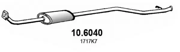 10.6040 ASSO Средний глушитель выхлопных газов (фото 1)