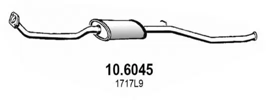 10.6045 ASSO Средний глушитель выхлопных газов (фото 1)