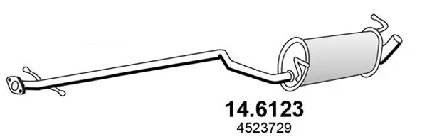 14.6123 ASSO Средний глушитель выхлопных газов (фото 1)