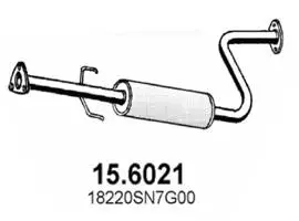 15.6021 ASSO Средний глушитель выхлопных газов (фото 1)