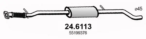 24.6113 ASSO Средний глушитель выхлопных газов (фото 1)