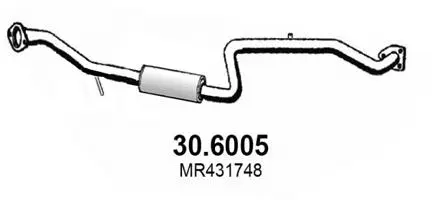 30.6005 ASSO Средний глушитель выхлопных газов (фото 1)