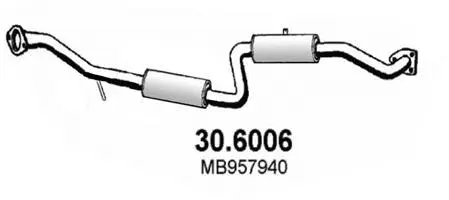 30.6006 ASSO Средний глушитель выхлопных газов (фото 1)