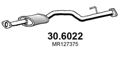 30.6022 ASSO Средний глушитель выхлопных газов (фото 1)